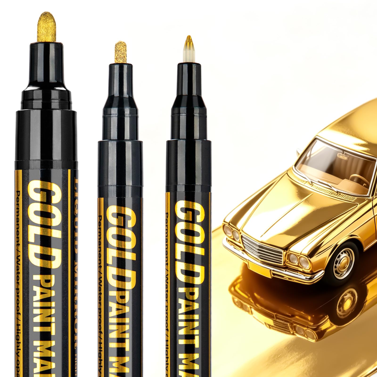 Art Liquid Gold Chrome Markers, KERIFI Reflective Gloss Metallic